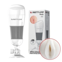 Automatyczny Masturbator HEDY WHITE Vibrating Pretty Love Biały | 100% ORYGINAŁ| DYSKRETNA PRZESYŁKA